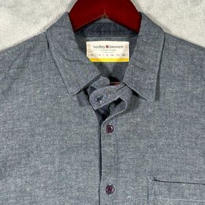 Hedley Bennett‎ Shirt Mens Small Blue Long Sleeve Button Up Chef Chambray 4174